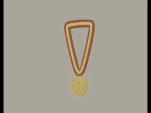 Gold Medal Award 3D Model