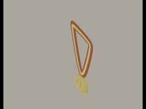 Gold Medal Award 3D Model
