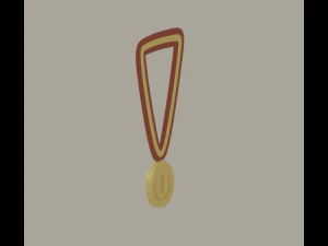 Gold Medal Award 3D Model