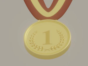 Gold Medal Award 3D Model