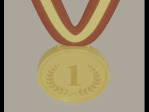 Gold Medal Award 3D Model