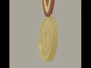 Gold Medal Award 3D Model