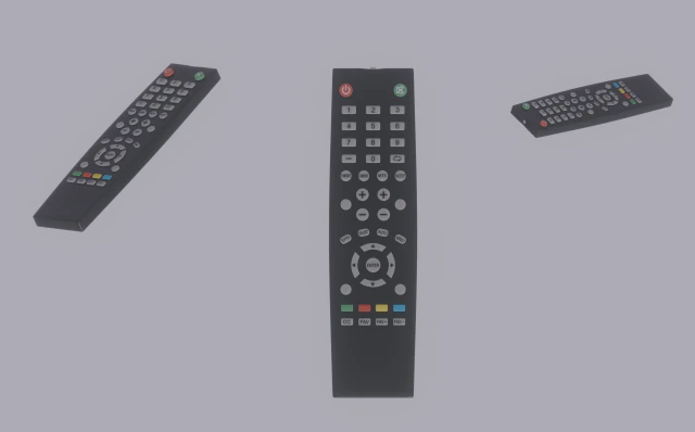 TV Remote Control 3D Model .c4d .max .obj .3ds .fbx .stl .blend 