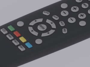 TV Remote Control Modèle 3D