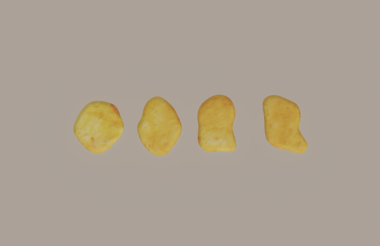 Chicken Nuggets 3D Model .c4d .max .obj .3ds .fbx .stl .blend 