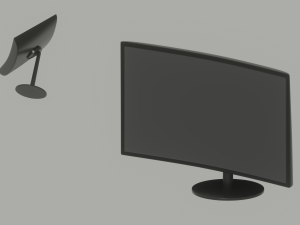 Curved Monitor 3D Model