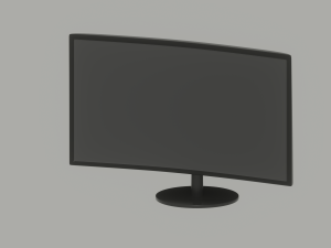 Curved Monitor 3D Model