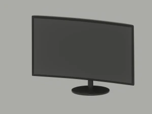 Curved Monitor 3D Model