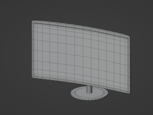Curved Monitor 3D Model