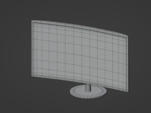 Curved Monitor 3D Model