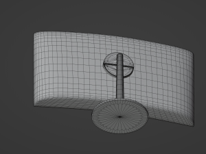 Curved Monitor 3D Model