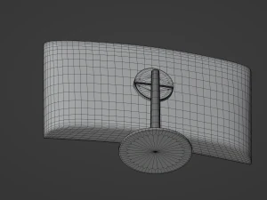 Curved Monitor 3D Model