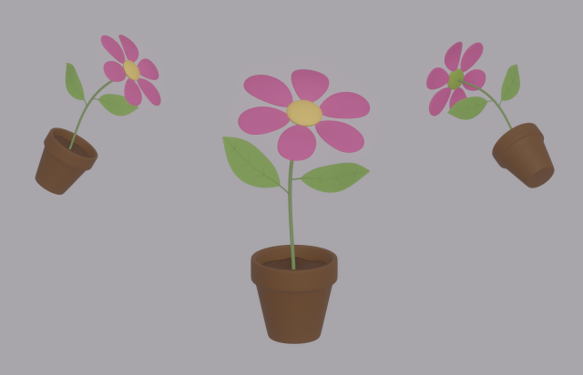 Flower in a Pot Model 3D .c4d .max .obj .3ds .fbx .stl .blend 