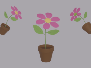 Flower in a Pot 3D Модель