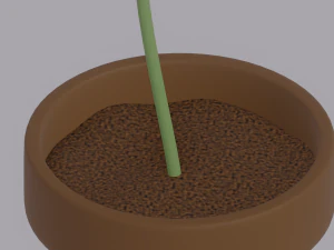 Flower in a Pot 3D Model