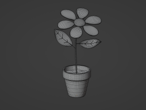 Flower in a Pot Model 3D
