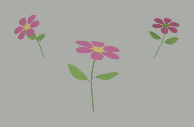 Flower Model 3D .c4d .max .obj .3ds .fbx .stl .blend 