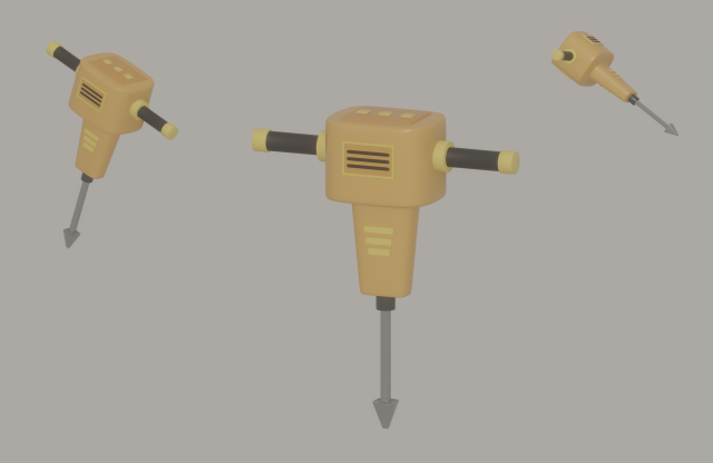 Jackhammer 3D 모델 .c4d .max .obj .3ds .fbx .stl .blend 