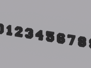 Numbers Model 3D