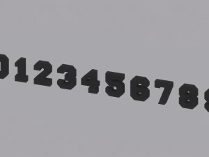 Numbers 3D Model