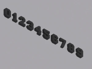 Numbers 3D Model