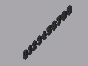 Numbers Model 3D