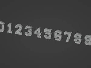 Numbers 3D Model