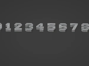 Numbers 3D Model