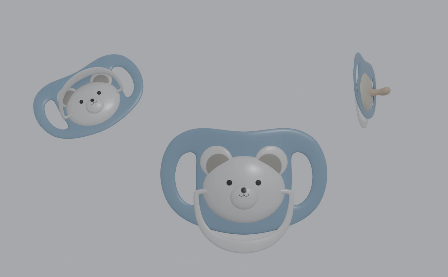 Pacifier 3D Model .c4d .max .obj .3ds .fbx .stl .blend