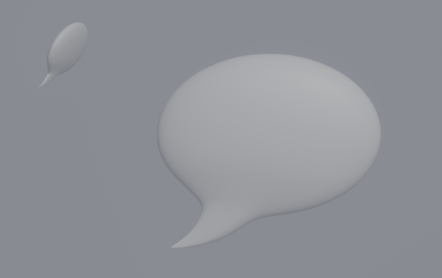 Speech Bubble 3D Model .c4d .max .obj .3ds .fbx .stl .blend 