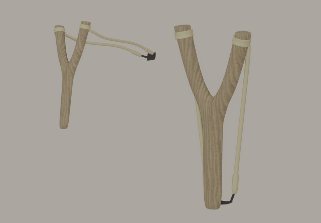 Slingshot 3D Model .c4d .max .obj .3ds .fbx .stl .blend 