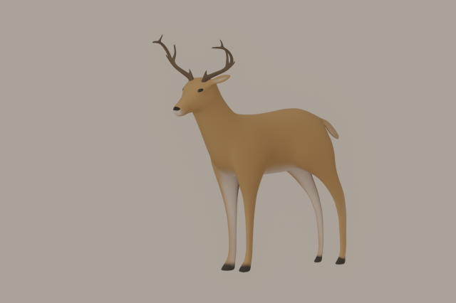Deer 3D Model .c4d .max .obj .3ds .fbx .stl .blend 