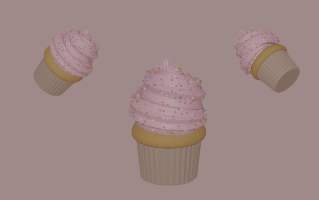 Cupcake Model 3D .c4d .max .obj .3ds .fbx .stl .blend 