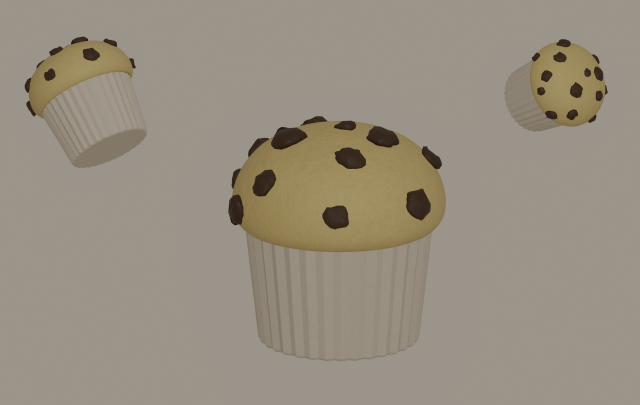 Muffin 3Dモデル .c4d .max .obj .3ds .fbx .stl .blend 
