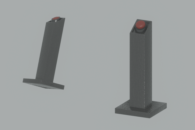 Pedestal Button 3D Model .c4d .max .obj .3ds .fbx .stl .blend 