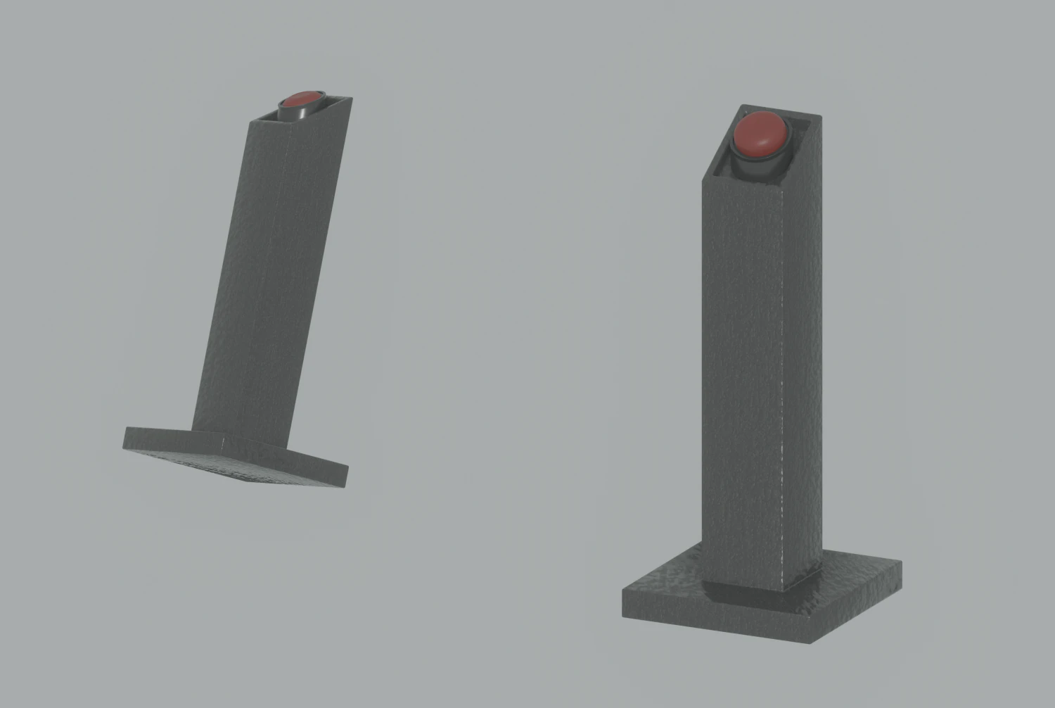 Pedestal Button 3D Model .c4d .max .obj .3ds .fbx .stl .blend
