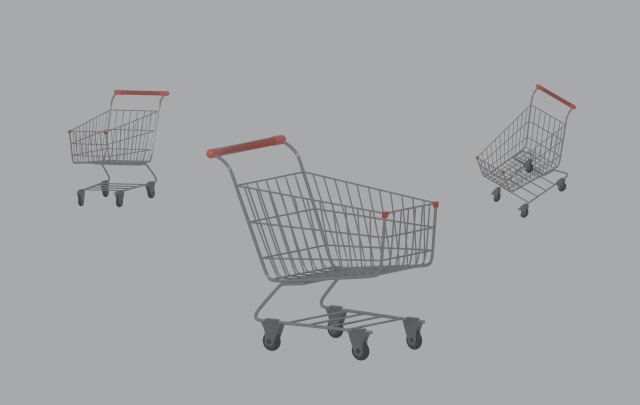 Shopping Cart 3D मॉडल .c4d .max .obj .3ds .fbx .stl .blend