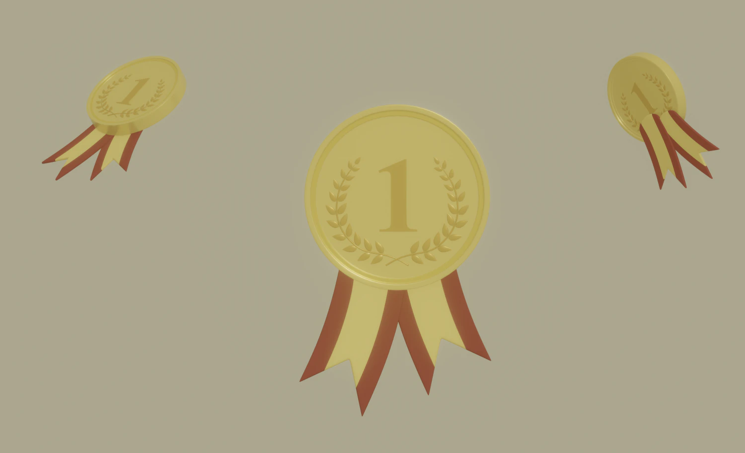 Gold Medal 3D Model .c4d .max .obj .3ds .fbx .stl .blend