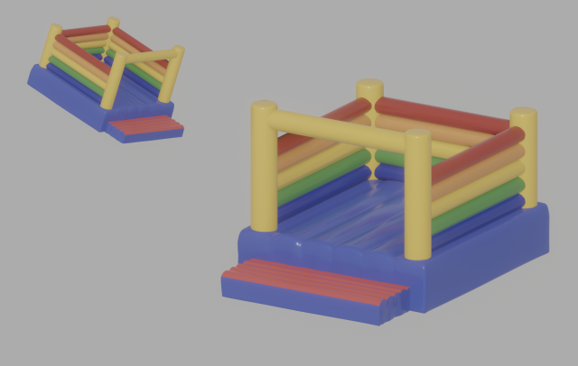 Bouncy Castle 3D Model .c4d .max .obj .3ds .fbx .stl .blend 