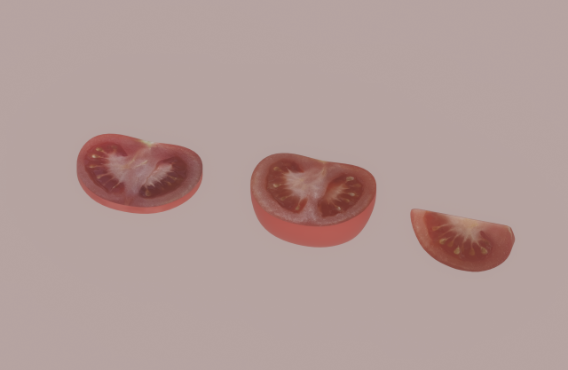 Tomato Slices 3D Model .c4d .max .obj .3ds .fbx .stl .blend 