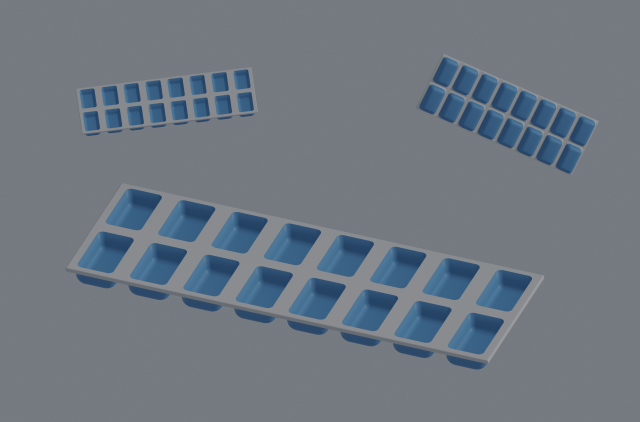 Ice Cube Tray Model 3D .c4d .max .obj .3ds .fbx .stl .blend 