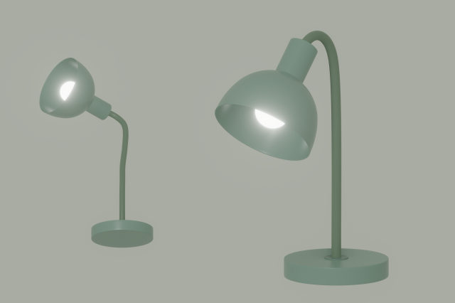 Desk Lamp 3D Model .c4d .max .obj .3ds .fbx .stl .blend 