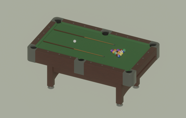 Billiard 3D 模型 .c4d .max .obj .3ds .fbx .stl .blend 