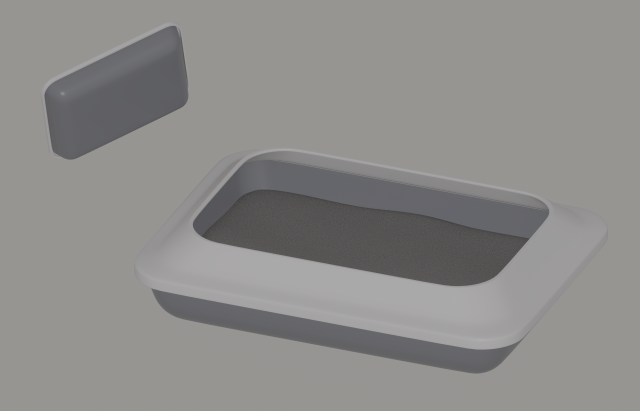 Cat Litter Box Modèle 3D .c4d .max .obj .3ds .fbx .stl .blend 