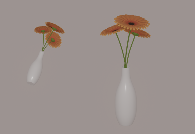 Vase with Flower 3D Модель .c4d .max .obj .3ds .fbx .stl .blend 