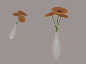 Vase with Flower 3D Model