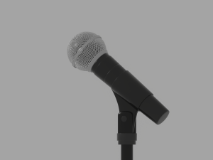 Microphone Stand 3D Model