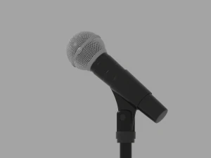 Microphone Stand 3D Model