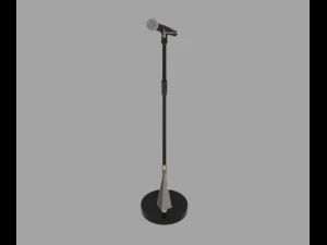 Microphone Stand 3D Model
