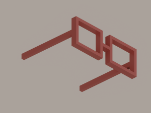 Square Sunglasses 3D Model
